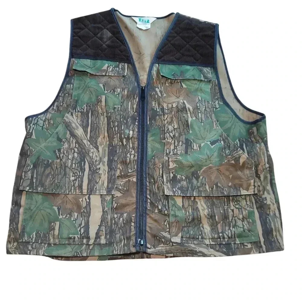 Vintage KEY Imperial Camouflage Hunting Vest Rebark USA
